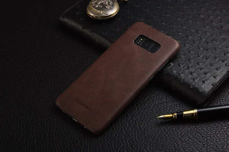 Kezihome для Samsung S8 чехол матовый Пояса из натуральной кожи задняя крышка Жесткий