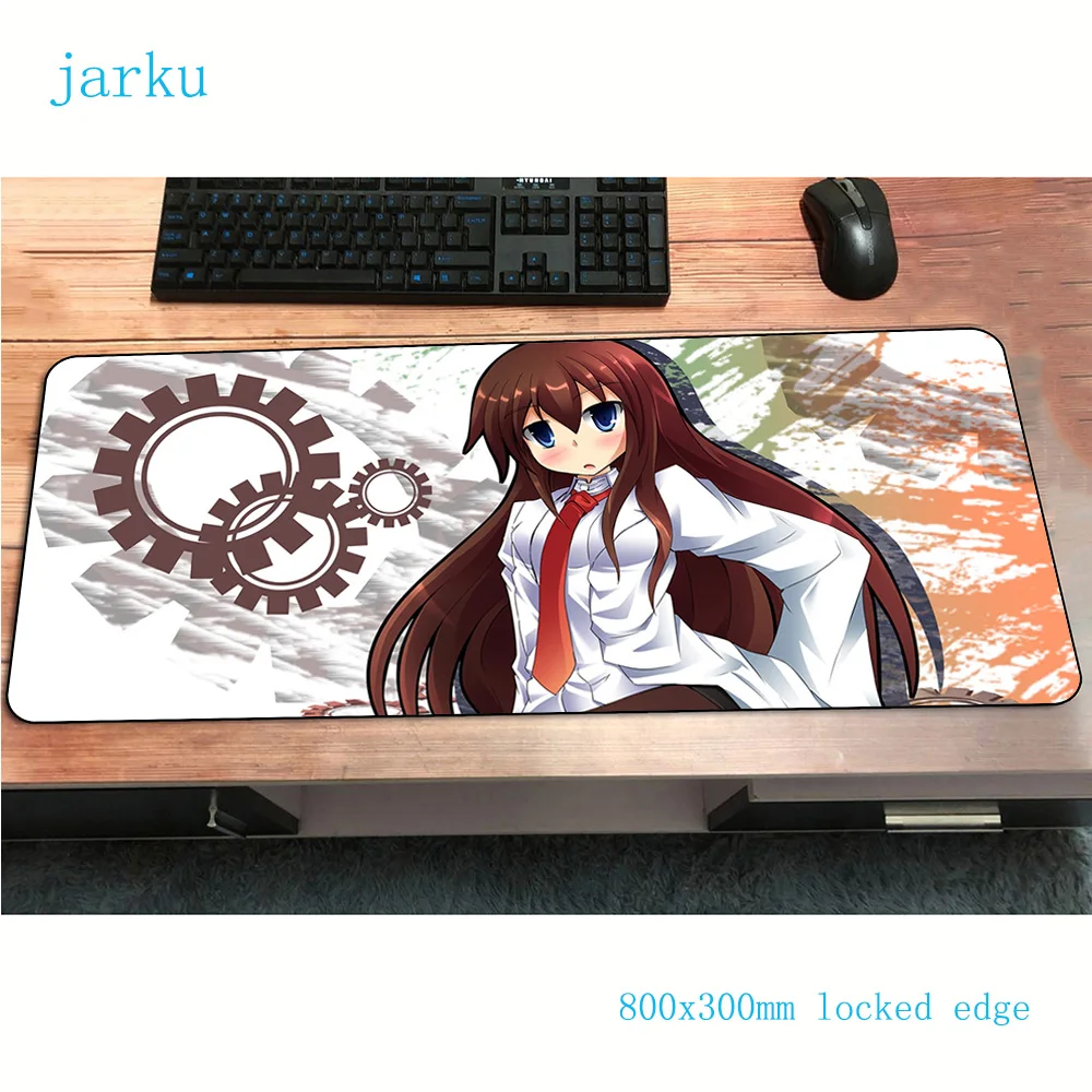 Steins Gate коврики 800x300x3 мм инди-поп игровой коврик для мыши и клавиатура Коврик для мыши с изображением властная ноутбук аксессуары для геймеров padmouse коврик