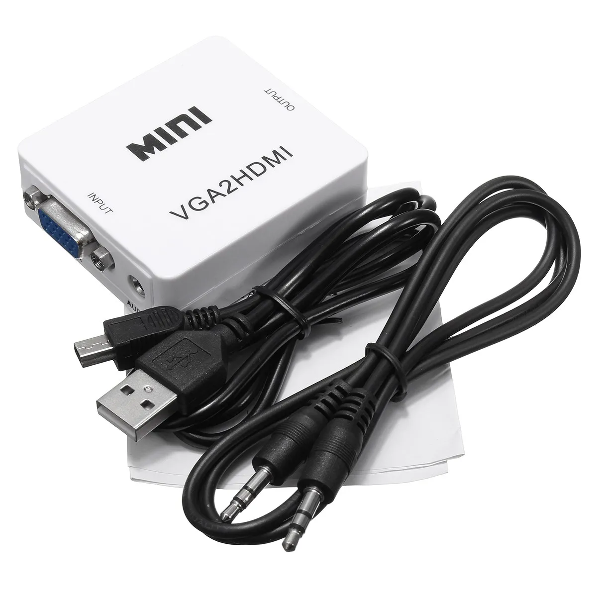Новый мини VGA к HDMI аудио видео конвертер 1080 P разъем адаптера для HDTV портативных ПК