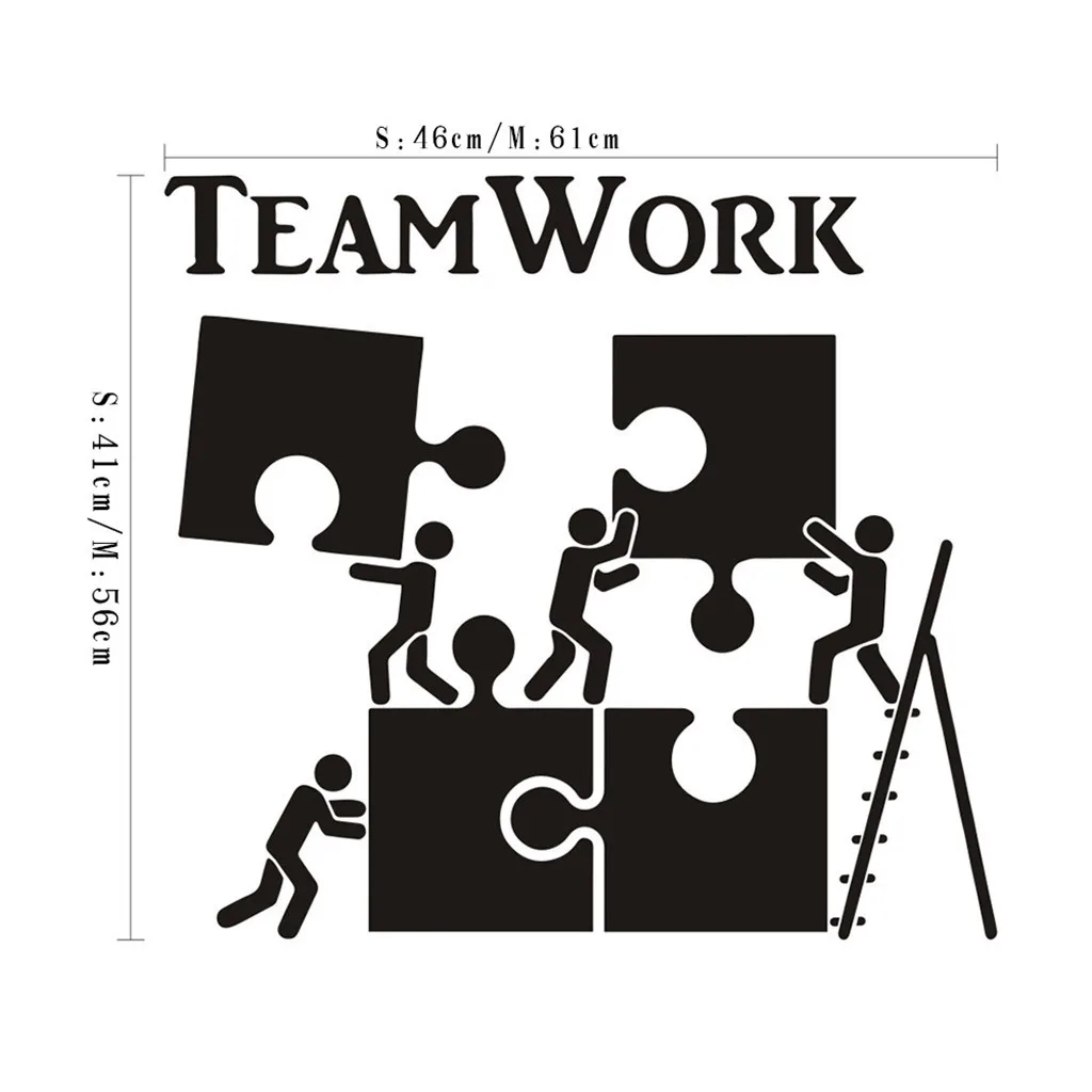 Надпись Team Work вдохновляющая английская личность креативная спальня обучение