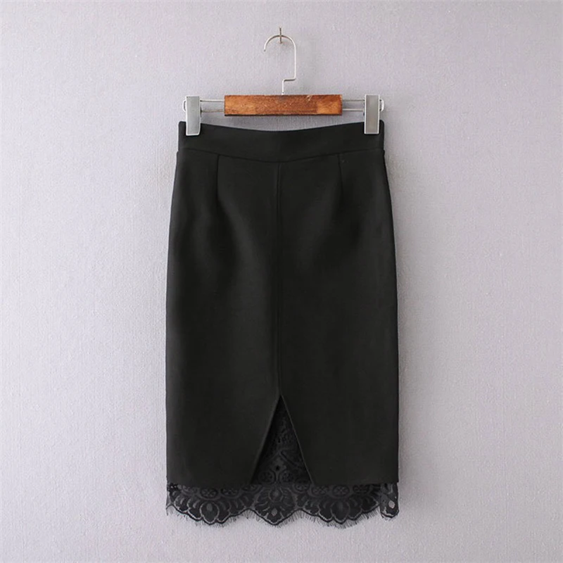 Летняя кружевная юбка-карандаш 2017 года облегающая юбка с эластичным поясом