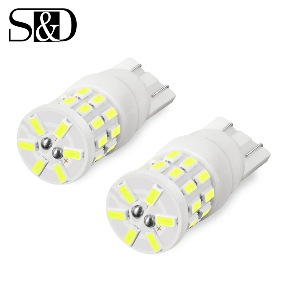 2 шт. T10 W5W светодиодный лампы 194 168 30SMD 3014 автомобильные светодиоды с чипом