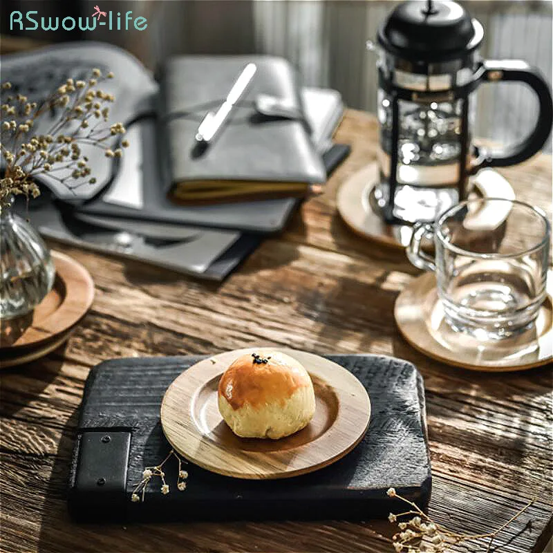 Европейский стиль блюдо для закусок из массива дерева простая кофейная кружка