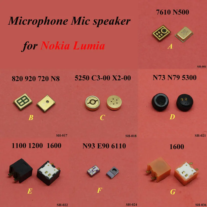 Сменная деталь для микрофона Nokia Lumia 7610 N500 820 920 720 N81 5250 N73 N79 5300 1100 1200 1600 N93 E90|nokia lumia
