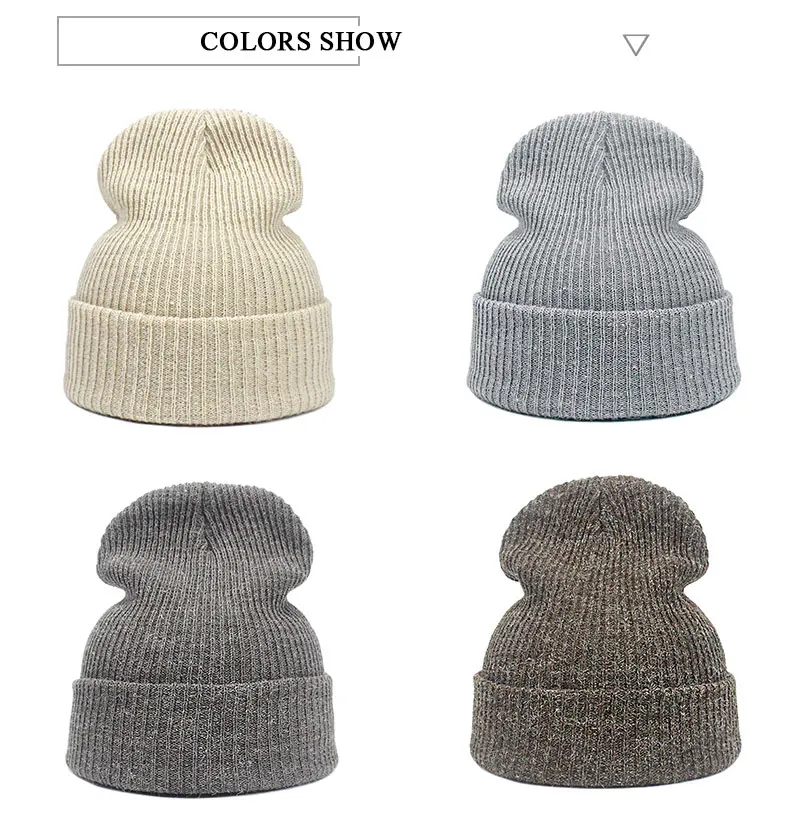 Women Hat Solid Knitted Beanie Winter Hats for Women Mens Ladies Unisex Bone Cotton Spring Autumn Keep Warm Skull Cap