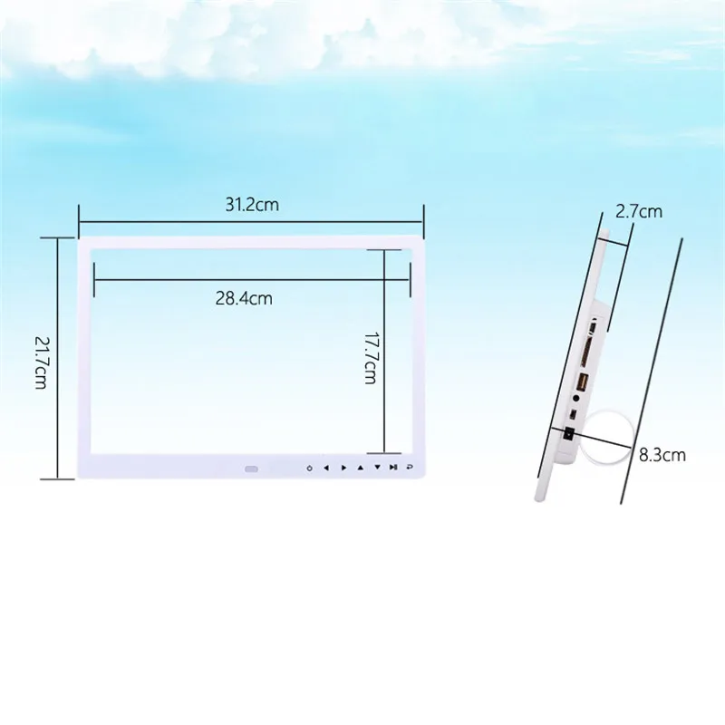 Tycipy 1309T Ultra-thin narrow side 13-inch touch key digital photo frame electronic album HDMI HD 1080P TV advertising machine |