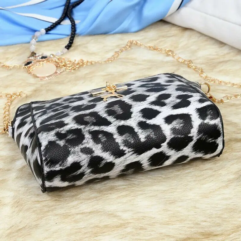 Леопардовая модная трендовая сумка на цепочке Женская Роскошная от известного