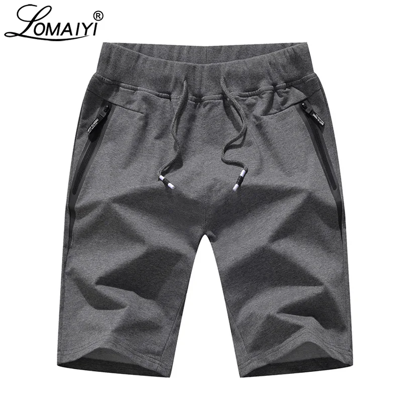 Шорты LOMAIYI мужские эластичные повседневные спортивные штаны хлопковые короткие