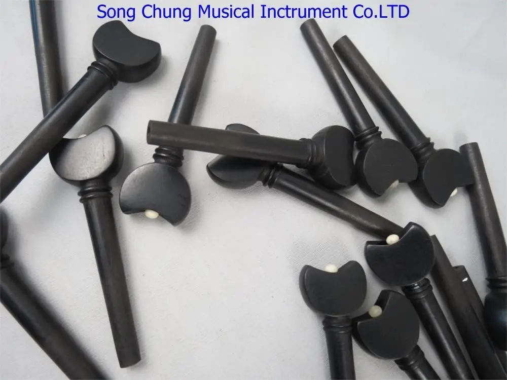 

5 sets (20pcs) baroque style natural Ebony wood viola pegs