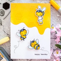 bee cow rabbit hippo animals silicone stamp for diy craft making gift card album scrapbooking stamping 4 x 8 inch
