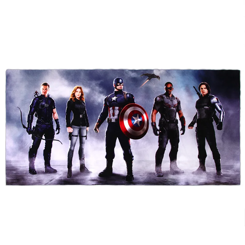 Marvel Капитан Америка 3 фильм Коллекционное издание цифровой печатный банное полотенце s хлопок вырезать мягкий комфорт банное полотенце - Цвет: Белый