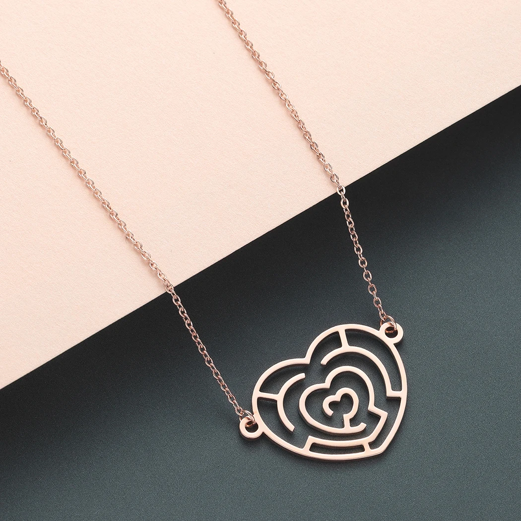 Cxwind модный Romatic Swirl сердце дизайн кулон женская цепочка ожерелье аксессуары полые