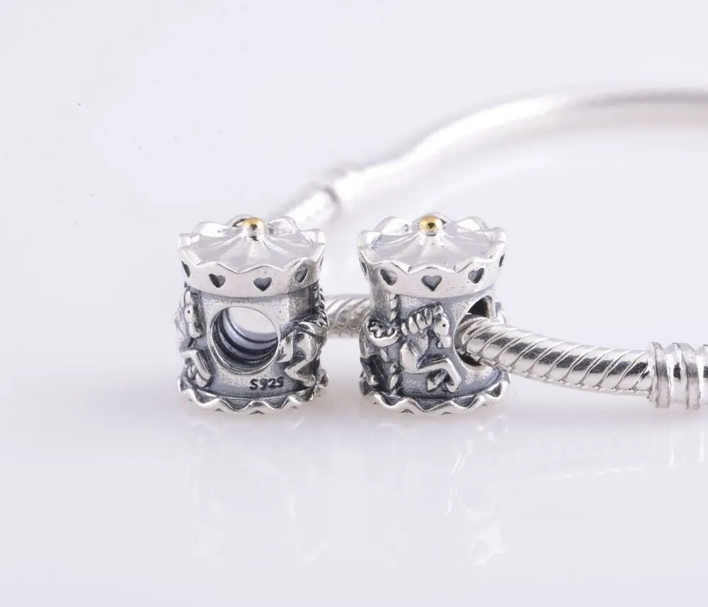 promotion 925 sterling Silver Charms Carousel a speedy success bead compatible with European pandora Bracelet LW331 | Украшения и