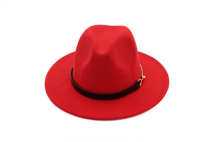 Мода широкими полями осенние женские модные Top Hat Джаз шапка зимняя шляпа-федора шерстяные Шапки новое поступление черные шляпы для женщин