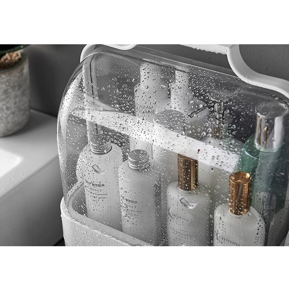 Розовый белый пластиковый водонепроницаемый косметический Органайзер для