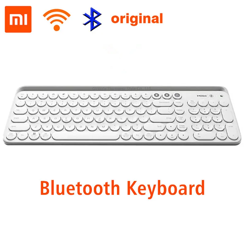 Оригинальная Двухрежимная клавиатура Xiaomi Miiiw с Bluetooth, 104 клавиш, беспроводная Bluetooth 2,4 ГГц, многофункциональная совместимая портативная клавиатура