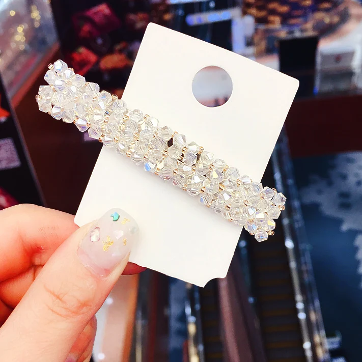 Корейский блестящие хрустальные шпильки для волос головные уборы женщин и