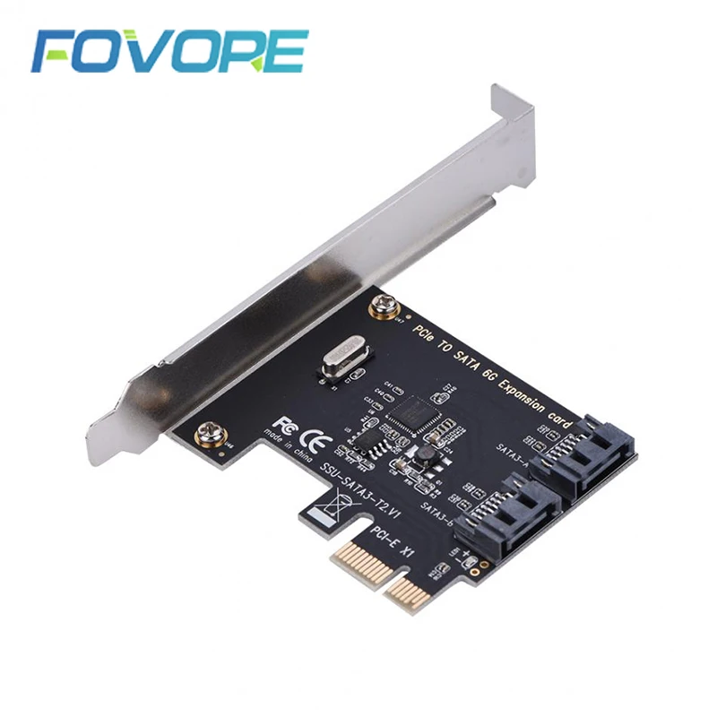 Плата расширения SATA 2 порта 3 0 III 6 Гбит/с PCI e плата express адаптер к PCIe с