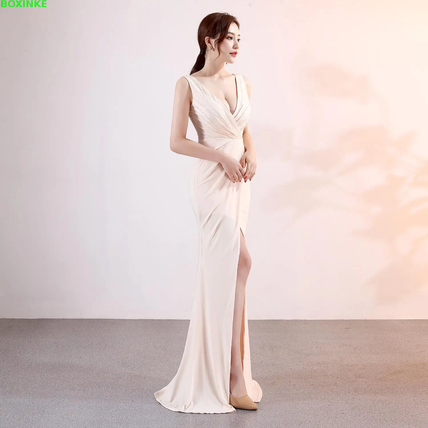 Vestidos mujer Empire Tank Vadim, Zanzea, макси платье,, новинка, для похудения, сексуальное, открытая вилка, глажка, элегантное, для ужина, длинное, рыбий хвост