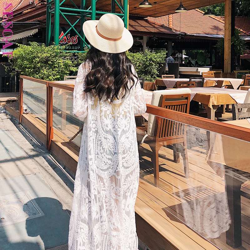 2018 летний кимоно кардиган для женщин Пляжная блузка бикини женский купальник с