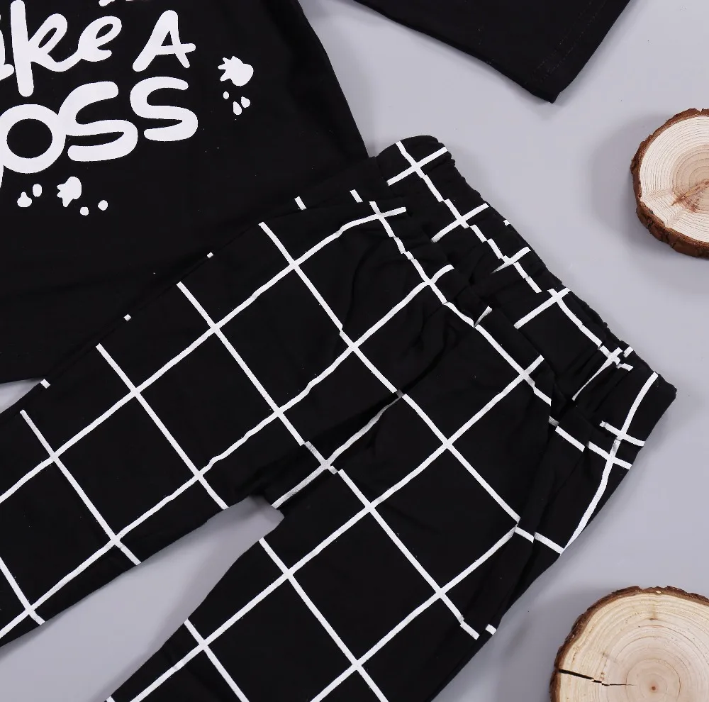 Коллекция 2017 года осенняя одежда для маленьких мальчиков и девочек комплект из 2