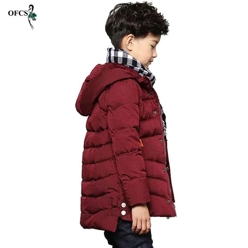 Детская зимняя одежда с хлопковой подкладкой куртка толстой для мальчиков