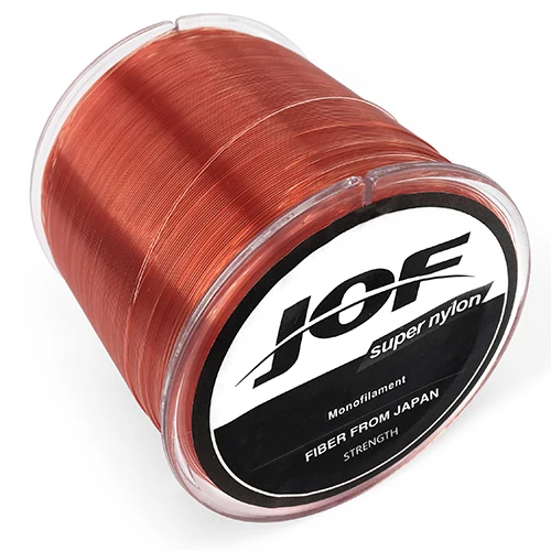 Brown JOF нейлоновая леска 500 м экстремально сильная леска из мононити 5 LB-30 фунтов - Цвет: Brown