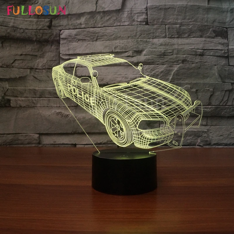 3D лампа красочная Светодиодная для автомобиля Модель USB настольная как украшение