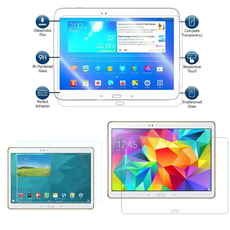 Защитная пленка для экрана из закаленного стекла Samsung Galaxy Tab S 10 5 T800 T805 9H|Защитные