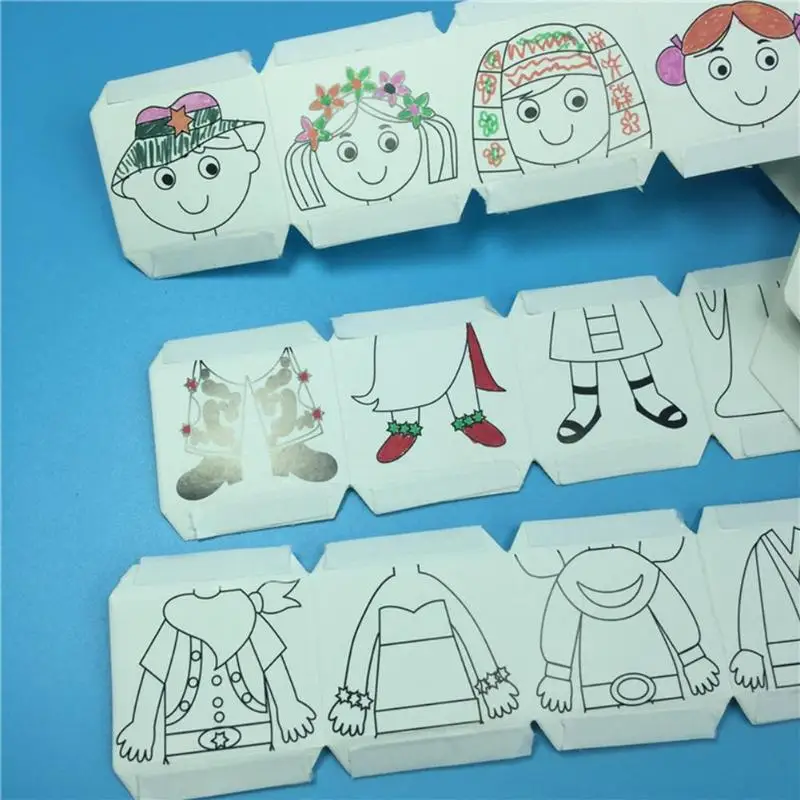 Дети DIY ручной роторная бумажная кукла s цвет вращения сменная одежда бумажная кукла наборы игрушки творческие подарки ручной работы