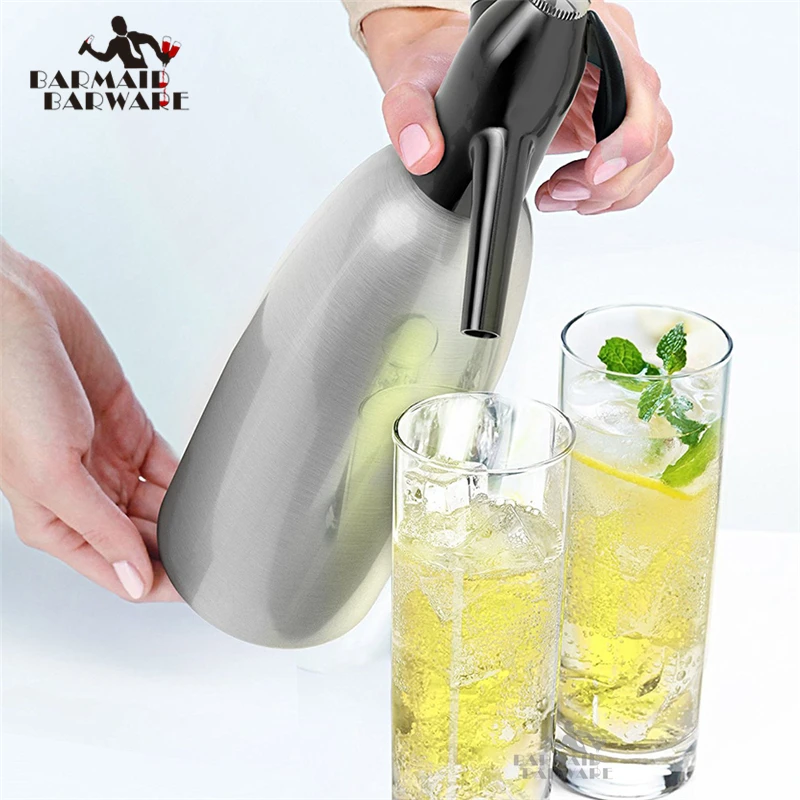 Горячая сифон для соды 1Ltr-Make сверкающая вода для Mojitos, Gin Fizz Cocktail и Wine Spritzer