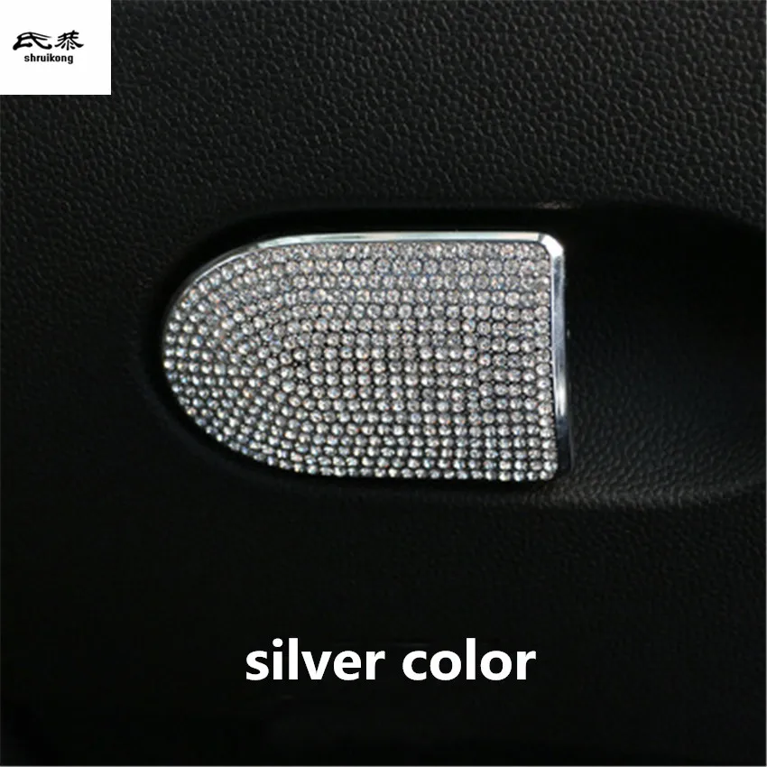 

1PC Artificial Crystal Material Passenger Side Glove Compartment Decoration Cover for 2014-2017 Mini Cooper F55 F56