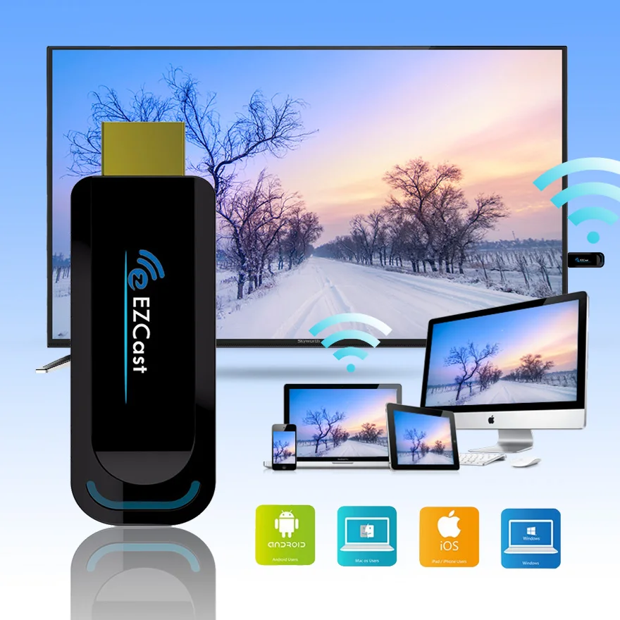 Ezcast ТВ Stick беспроводной WiFi дисплей спутниковый ресивер HDMI 1080 P 5G/2 4G