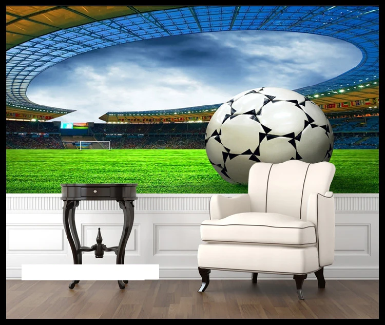 5d Papel росписи 3d обои спортивные футбольные фрески для диван ТВ фон стены фото
