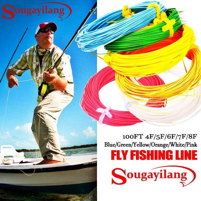 Sougayilang Maximumcatch 100FT длина Fly рыболовная леска Forward Floating 4F/5F/6F/7F/8F вес леска|fishing line|fly