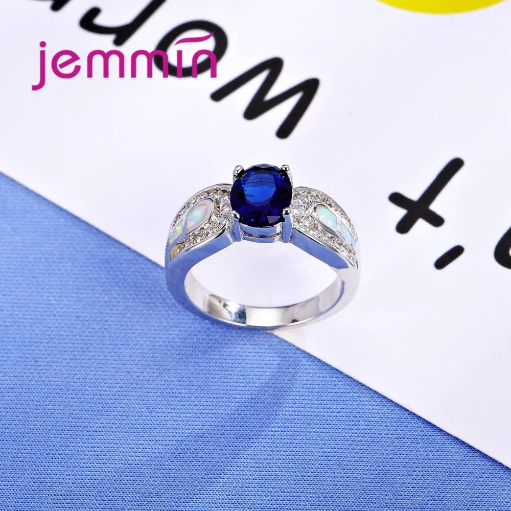 Сапфировое Кристальное обручальное кольцо для невест прозрачные стразы белый