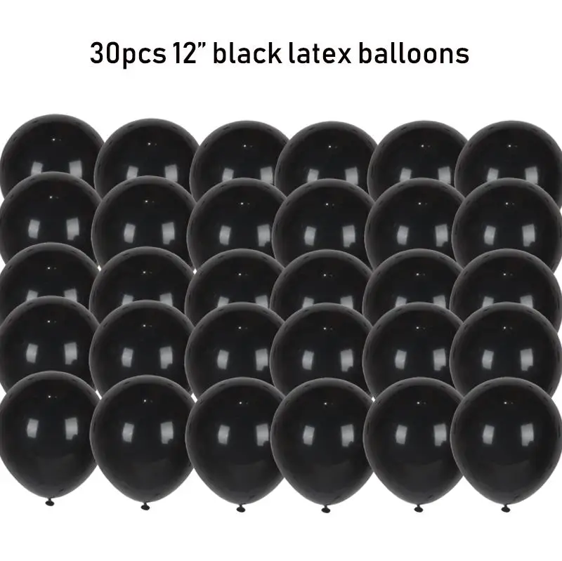 30pcs 12inch 3.2g Вечерние украшения казино красные/черные/белые/майларовые воздушные шары для Лас-Вегаса вечерние украшения казино тематическая вечеринка на день рождения ночь - Цвет: 30pcs 12inch 3.2g