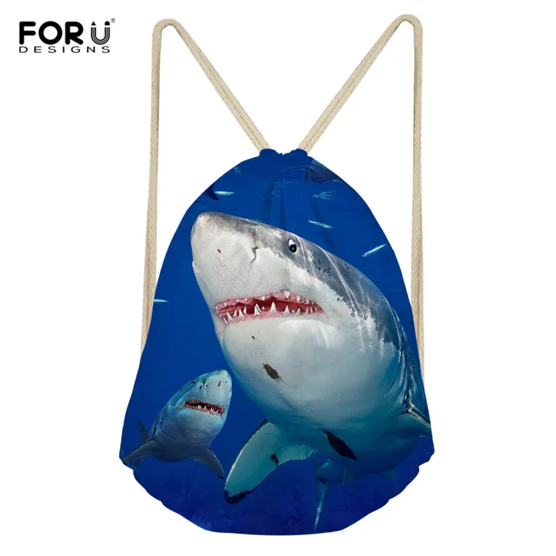 CC3926Z3 FORUDESIGNS/рюкзак в виде динозавра акулы для подростков, для девочек и мальчиков, Женская Полиэстеровая сумка на шнурке, Cinch Sack, спортивный рюкзак - Цвет: CC3926Z3