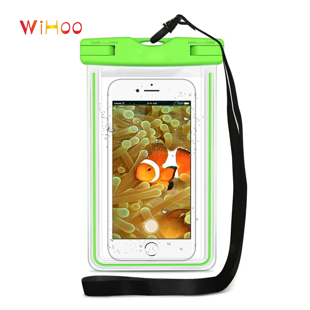 WiHoo Fluorescense водонепроницаемый универсальный чехол для телефона iPhone X/iPhone 7/7 Plus/6/6 s/6