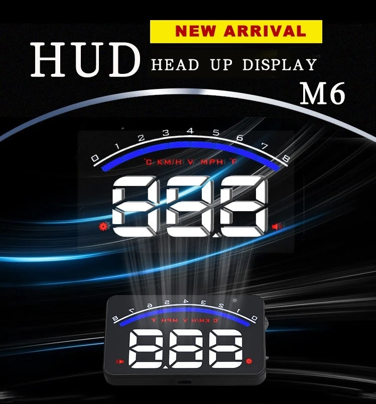 2018 M6 дисплей головного убора HUD автомобильный проектор OBD II EOBD система RPM скорость