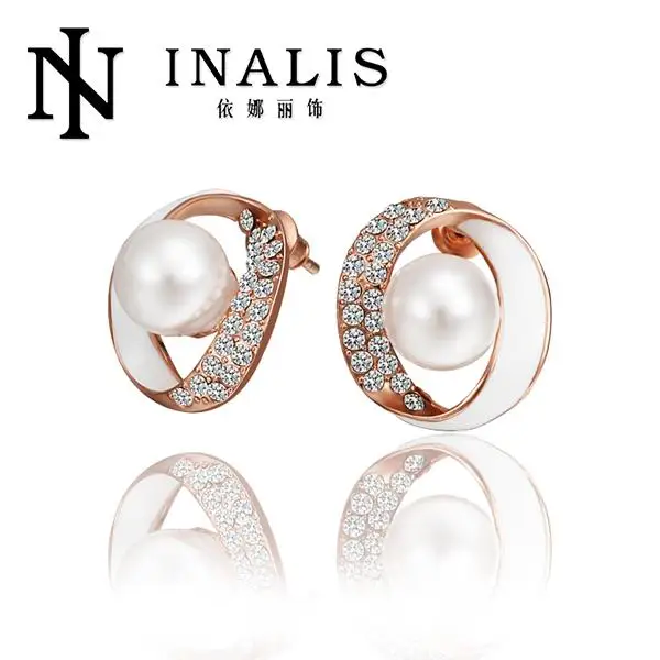 E624 Wholesale!Nickle Free Antiallergic18K Real Gold PlatedEarrings For Women New Fashion JewelryFree Shipping | Украшения и