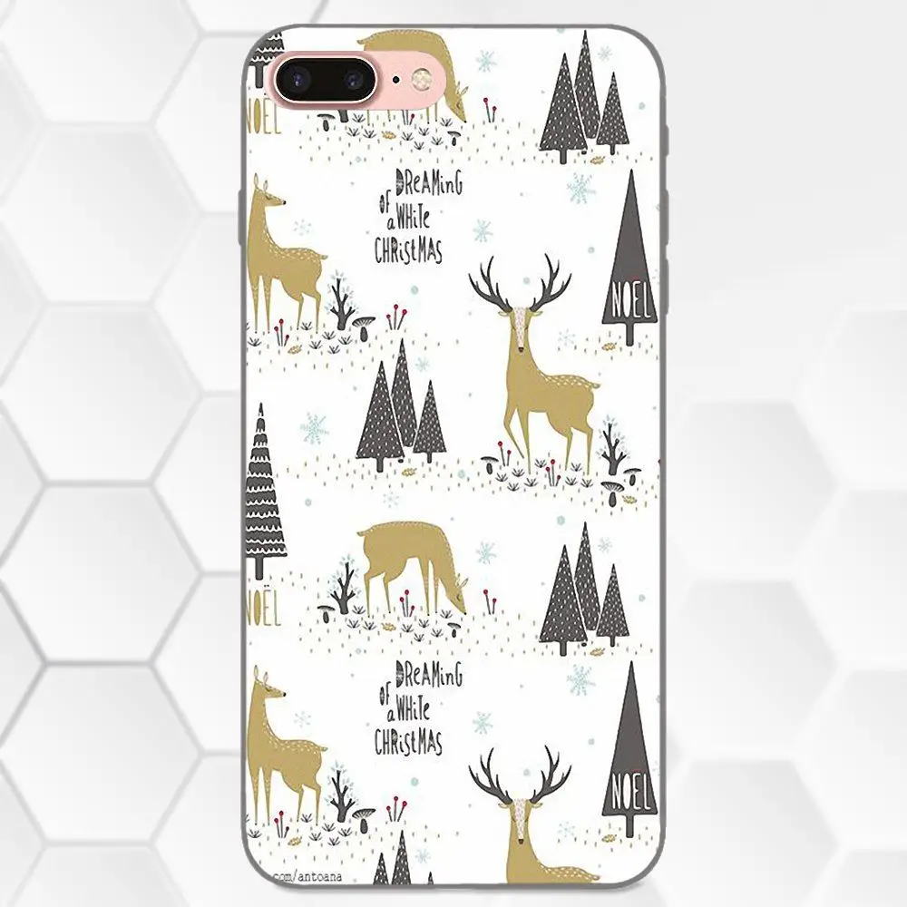 Soft TPU Mobile Pouch Christmas Reindeer For Galaxy C5 C7 J1 J2 J3 J330 J5 J6 J7 J730 2017 Ace Core Duo Max Mini Plus Prime Pro | Мобильные