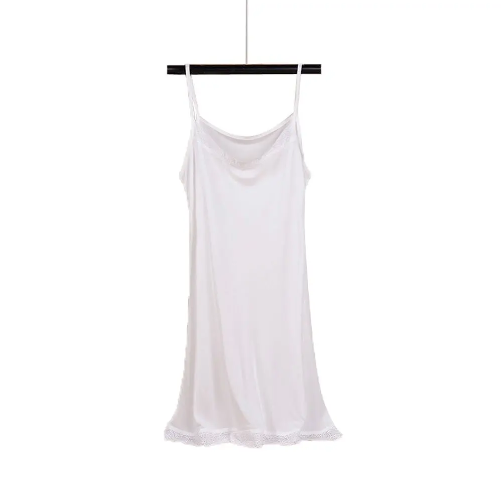 Сексуальное шелковое платье-комбинация с кружевной отделкой | Женская одежда