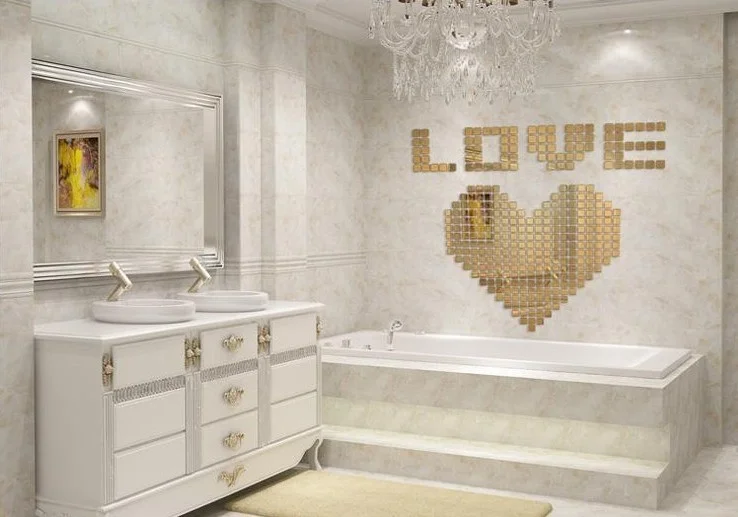 100 шт. 3x3 см квадратная наклейка для зеркала DIY зеркала|sticker mirror|sticker wall mirrorstickers stickers