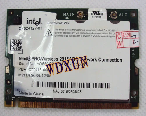 Intel Pro 2915 Centrino Mini Pci 802 11 Abg Wi-Fi карта для ноутбука Wifi беспроводной 54 Мбит/с Mini-pci