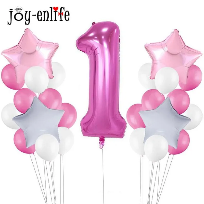 JOY-ENLIFE воздушные шары из алюминиевой фольги голубого цвета для мальчиков и розового цвета для девочек, милые вечерние воздушные шары для малышей