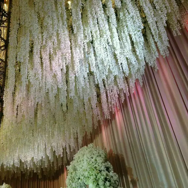 DIY искусственная шелковая Гортензия Wisteria Цветочная Гирлянда имитация свадебная