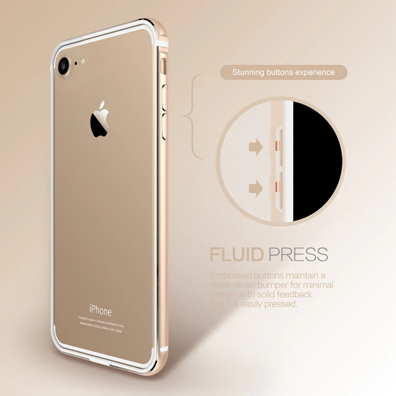 Для iPhone 7 8 Plus чехол модный роскошный гибридный алюминиевый TPU силиконовая рамка
