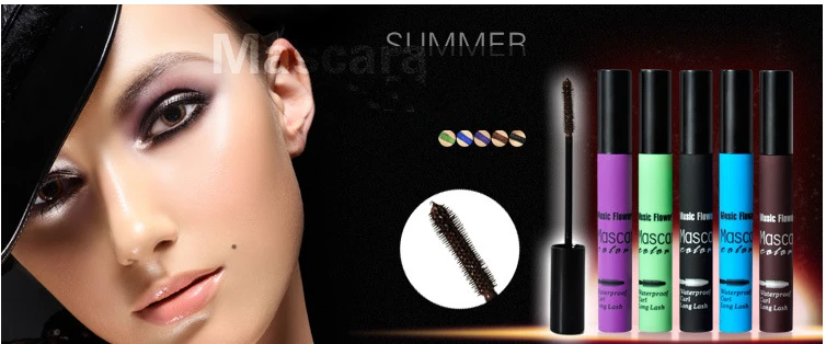 5 цветов водонепроницаемый и затенение длинные ресницы Mascara7 253 | Красота здоровье