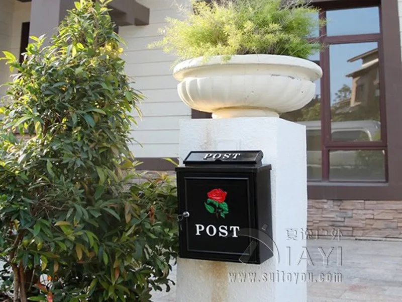 Большой почтовый ящик открытый защищенный литой алюминиевый | Дом и сад